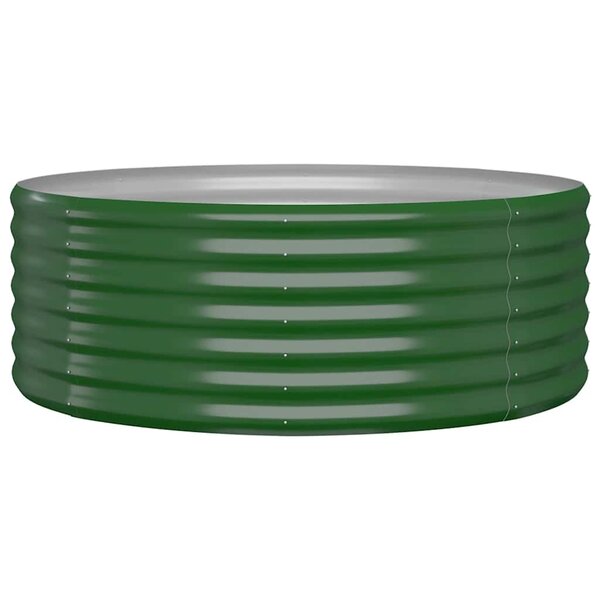 vidaXL Lit surélevé de jardin Acier galvanisé 100x100x36cm Vert