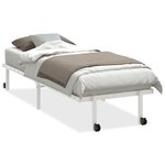 vidaXL Cadre de lit sans matelas pliable blanc 75x190 cm acier