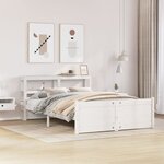 vidaXL Cadre de lit avec tête de lit sans matelas blanc 120x200 cm