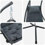 vidaXL Chaise suspendue Anthracite 94 x 107 x 196.5 cm Acier