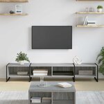 vidaXL Meuble TV Gris Sonoma 170 5 x 36 x 30 5 cm Bois d'ingénierie