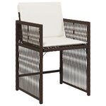 vidaXL Ensemble de salle à manger pour jardin 9 Pièces Marron polyrotin