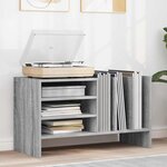vidaXL Meuble à vinyles avec étagère Gris Sonoma 78 5 x 35 x 45 cm