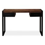 vidaXL Bureau avec 2 tiroirs Bois de récupération massif 120x50x76 cm