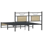 vidaXL Cadre de lit sans matelas chêne sonoma 150x200 cm