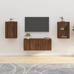 vidaXL Meubles TV muraux 2 Pièces Chêne marron 40x34 5x60 cm