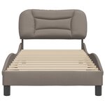 vidaXL Cadre de lit avec tête de lit Taupe 80x200 cm Tissu