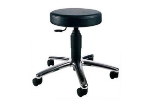Tabouret tournant 'TEC 70 chromé', matière: noir TOPSTAR