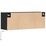 vidaXL Meuble TV mural avec lumières LED noir 100x31x35 cm