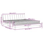 vidaXL Lit avec matelas crème 200x200 cm tissu
