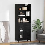 vidaXL Haut Armoire Chêne noir 69 5 x 34 x 180 cm Bois d'ingénierie