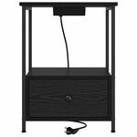 vidaXL Cabinet de chevet Chêne noir 42 x 41 x 56 cm Bois d'ingénierie