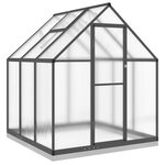vidaXL Serre avec cadre de base anthracite 169x169x202 cm aluminium
