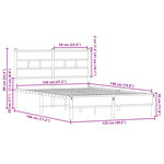 vidaXL Cadre de lit sans matelas avec tête de lit 120x190 cm