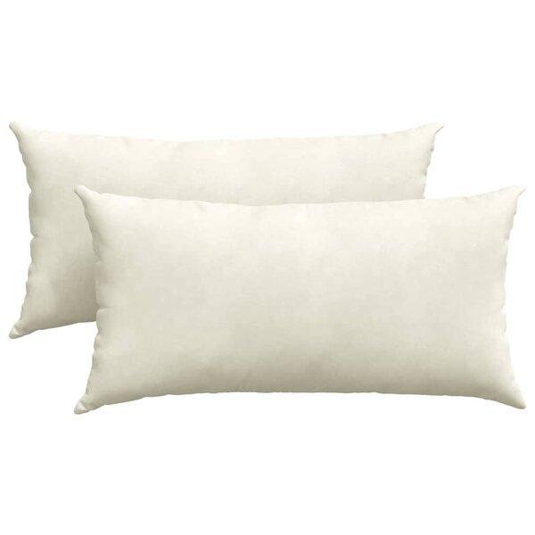 vidaXL Coussins de canapé 2 Pièces Crème 80 x 40 cm