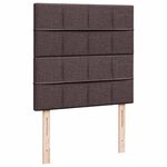 vidaXL Cadre de lit ottoman avec matelas marron foncé 100x200 cm tissu