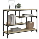 vidaXL Table console chêne sonoma 100x30x75 cm bois d'ingénierie