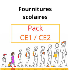 Kit de fournitures scolaires pour un·e élève de CE1/CE2