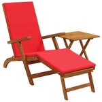 vidaXL Chaise longue inclinable et pliable 2 pc Bois d'Acacia Massif
