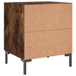 vidaXL Tables de chevet 2Pièces chêne fumé 40x35x47 5cm bois d’ingénierie