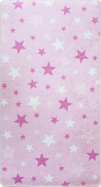 Tapis enfant Etoile 120 x 160 cm - Rose