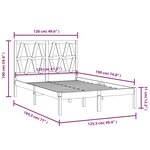 vidaXL Cadre de lit sans matelas bois massif