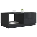 vidaXL Table basse Noir 90 x 50 x 37 cm Bois d'ingénierie