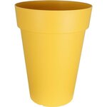 Bac à fleurs jaune en plastique SOLEILLA HAUT - Hauteur 66 cm