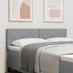 vidaXL Tête de Lit Design en Blocs de Diamant Gris Clair 140 cm Tissu