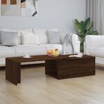 vidaXL Table basse Chêne marron 150x50x35 cm Bois d'ingénierie