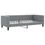vidaXL Lit de jour avec gigogne et tiroirs gris clair 100x200 cm tissu