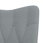 vidaXL Chaise de relaxation avec tabouret Gris clair Tissu