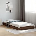 vidaXL Cadre de lit sans matelas chêne marron 75x190cm bois ingénierie
