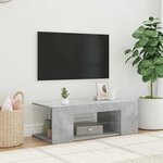 vidaXL Meuble TV avec lumières LED gris béton 90x39x30 cm