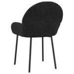 vidaXL Chaises à manger lot de 2 Noir Velours