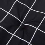 vidaXL Coussin de banc de jardin carreaux noir 200x50x4 cm tissu