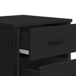 vidaXL Table de chevet noir 40x41x60 cm bois d’ingénierie