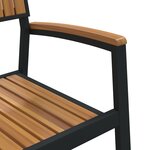 vidaXL Ensemble de salle à manger jardin 5 pièces en bois solide d'acacia et métal