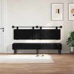 vidaXL Tête de lit suspendue Avec lumière LED Noir Velours