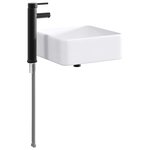vidaXL Lavabo de salle de bains Noir Mat 49 x 37 x 14 cm métal