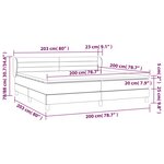 vidaXL Sommier à lattes de lit avec matelas Marron foncé 200x200 cm