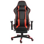 vidaXL Chaise de jeu pivotante avec repose-pied Rouge PVC