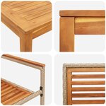 Ensemble de salle à manger de jardin 5 pièces vidaXL Beige Poly Rattan Acacia
