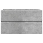 vidaXL Ensemble de meubles de salle de bain 3 Pièces gris béton