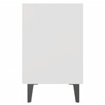 vidaXL Tables de chevet avec pieds en métal 2 Pièces blanc 40x30x50 cm