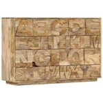vidaXL Meuble alphabétique avec 6 tiroirs 120x35x79 cm Manguier massif