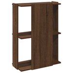 vidaXL Bibliothèque 3 niveaux chêne brun 60x30x80 cm bois d'ingénierie