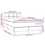 vidaXL Sommier à lattes de lit avec matelas et LED rose 120x220 cm velours