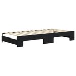 vidaXL Lit de jour avec gigogne et matelas noir 90x200 cm velours