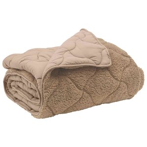 vidaXL Duvet d'hiver 140 x 220 cm Hiver Taupe Respirant
